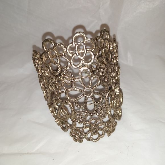 Vintage Filigree Bracelet Victorian Edwardian Art Deco Fashion Jewelry Gothic - Picture 10 of 14